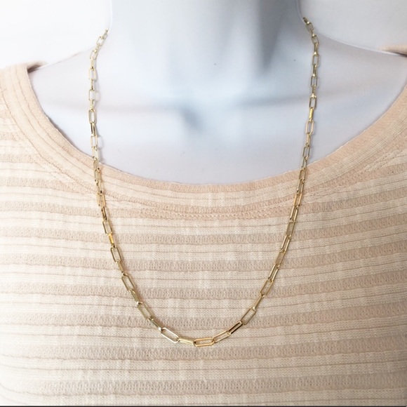 SOLD 14k chain link paperclip link necklace NEW… - Picture 3 of 8